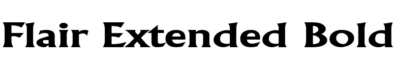 Flair Extended Bold font preview