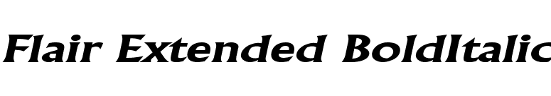 Flair Extended BoldItalic font preview