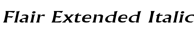 Flair Extended Italic font preview