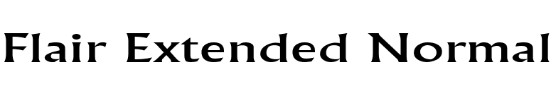 Flair Extended Normal font preview