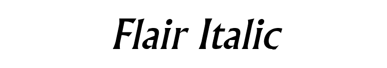 Flair Italic font preview