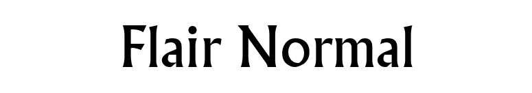 Flair Normal font preview
