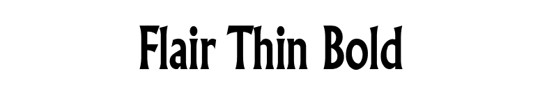 Flair Thin Bold font preview