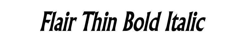 Flair Thin Bold Italic font preview