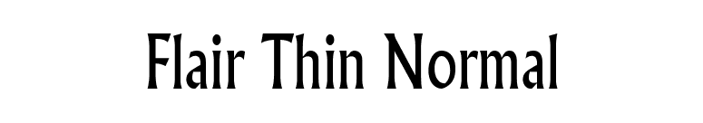 Flair Thin Normal font preview