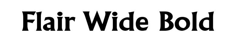 Flair Wide Bold font preview