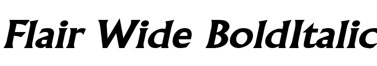 Flair Wide BoldItalic font preview