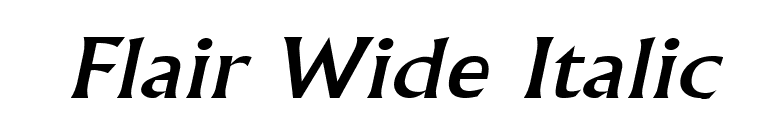 Flair Wide Italic font preview