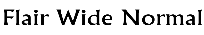 Flair Wide Normal font preview