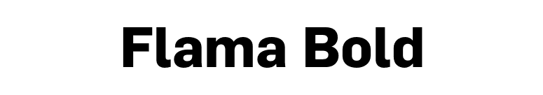 Flama Bold font preview