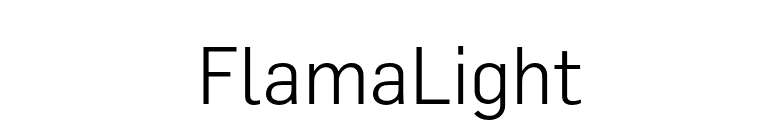 FlamaLight font preview