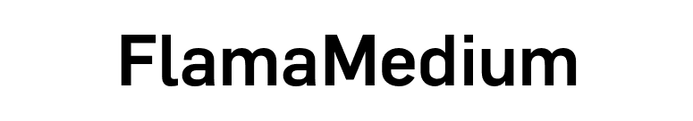 FlamaMedium font preview