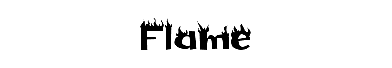 Flame font preview