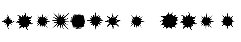 Flaming Stars & Splatters font preview