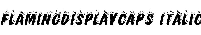 FlamingDisplayCaps Italic font preview