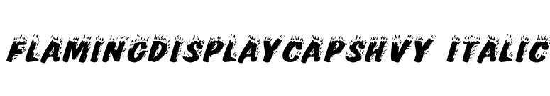 FlamingDisplayCapsHvy Italic font preview