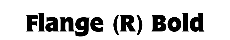 Flange (R) Bold font preview
