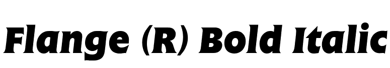 Flange (R) Bold Italic font preview