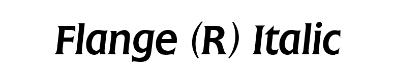 Flange (R) Italic font preview
