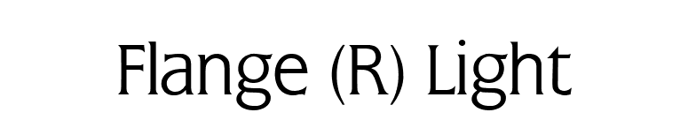 Flange (R) Light font preview