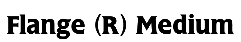 Flange (R) Medium font preview