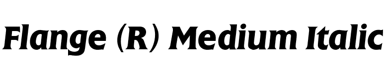 Flange (R) Medium Italic font preview