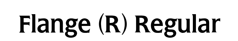 Flange (R) Regular font preview