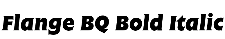 Flange BQ Bold Italic font preview