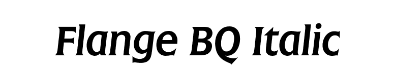 Flange BQ Italic font preview
