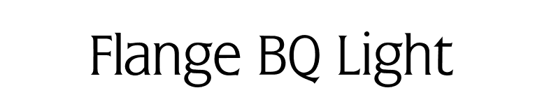 Flange BQ Light font preview