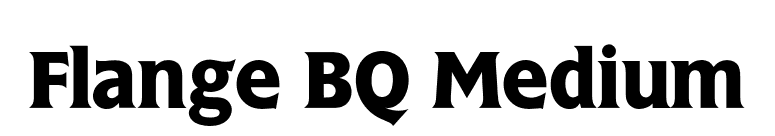 Flange BQ Medium font preview