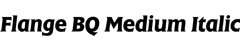 Flange BQ Medium Italic font preview