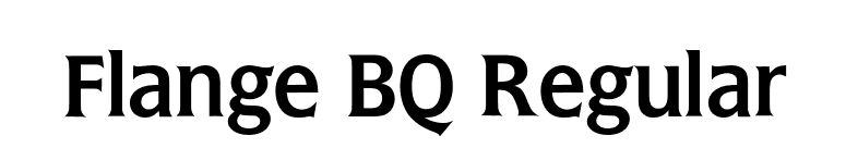 Flange BQ Regular font preview