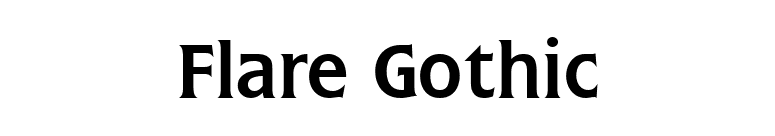 Flare Gothic font preview