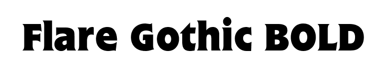 Flare Gothic BOLD font preview