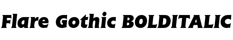 Flare Gothic BOLDITALIC font preview