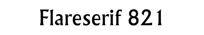 Flareserif 821 font preview