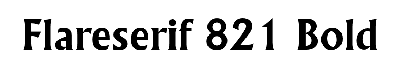 Flareserif 821 Bold font preview