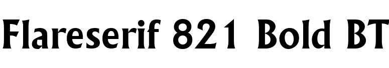 Flareserif 821 Bold BT font preview