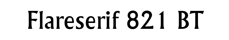 Flareserif 821 BT font preview