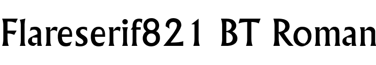 Flareserif821 BT Roman font preview