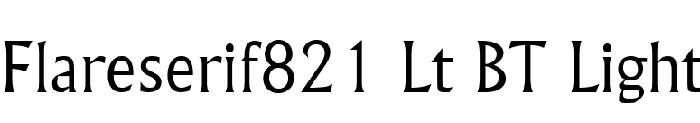 Flareserif821 Lt BT Light font preview