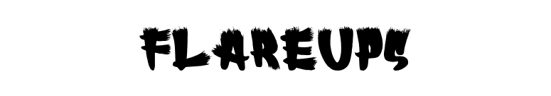 FLAREUPS font preview