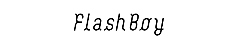 FlashBoy font preview