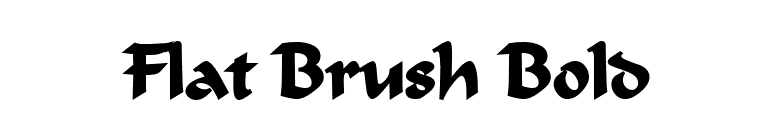 Flat Brush Bold font preview