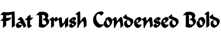 Flat Brush Condensed Bold font preview