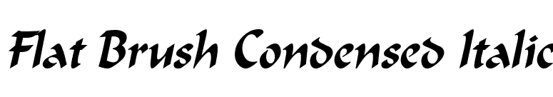 Flat Brush Condensed Italic font preview