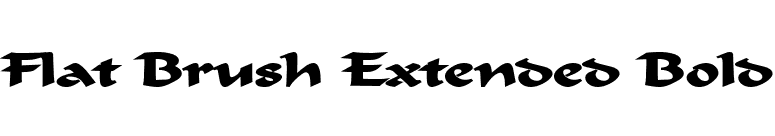 Flat Brush Extended Bold font preview