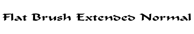 Flat Brush Extended Normal font preview