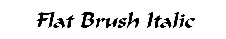 Flat Brush Italic font preview
